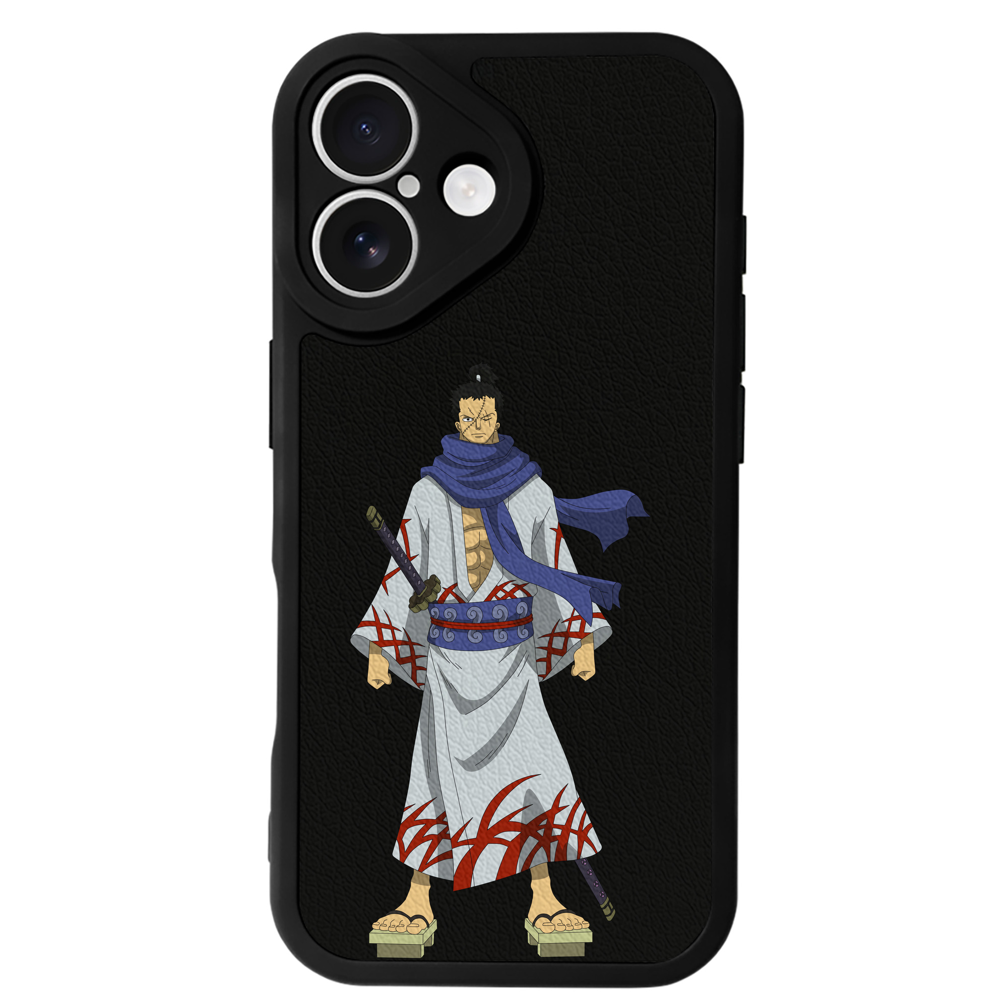 （画像用） ワンピース ロロノア・ゾロ ONE PIECE Roronoa Zoro 【iPhone 16シリーズ対応】シリコンスマホケース（レザー調） 材質：シリコン